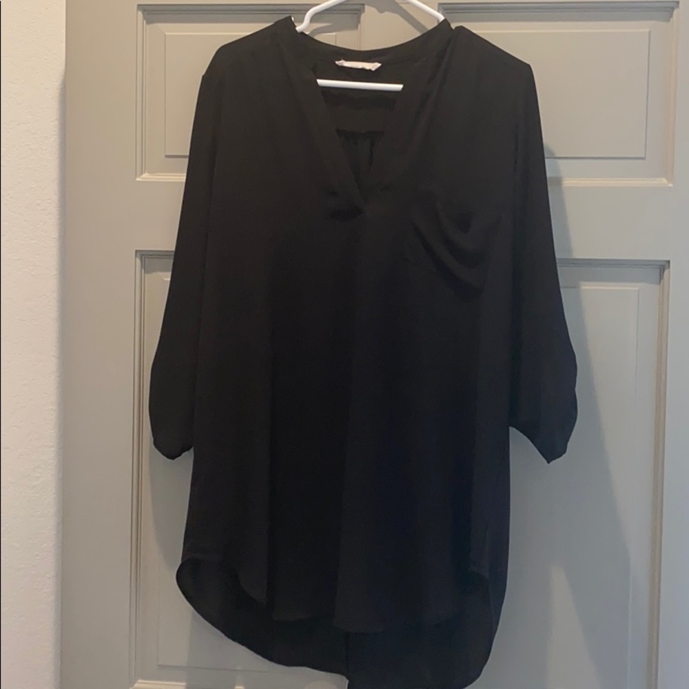 Long Black Tunic Top